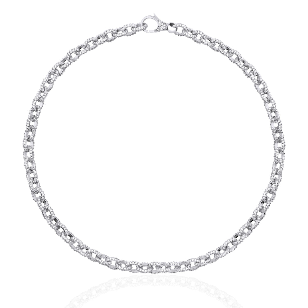 Luna Taşlı Zincir Choker Kolye