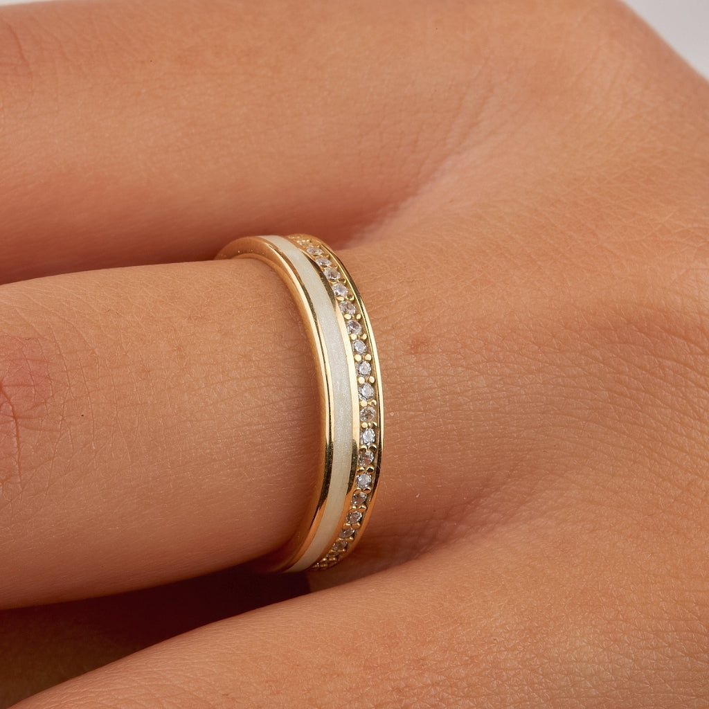 Amal Pearl Enamel Band