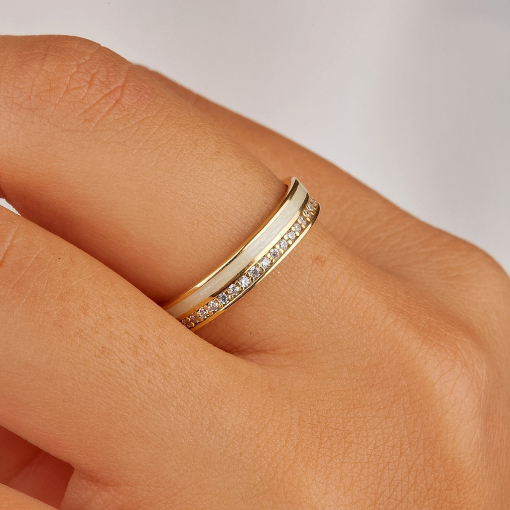 Amal Pearl Enamel Band