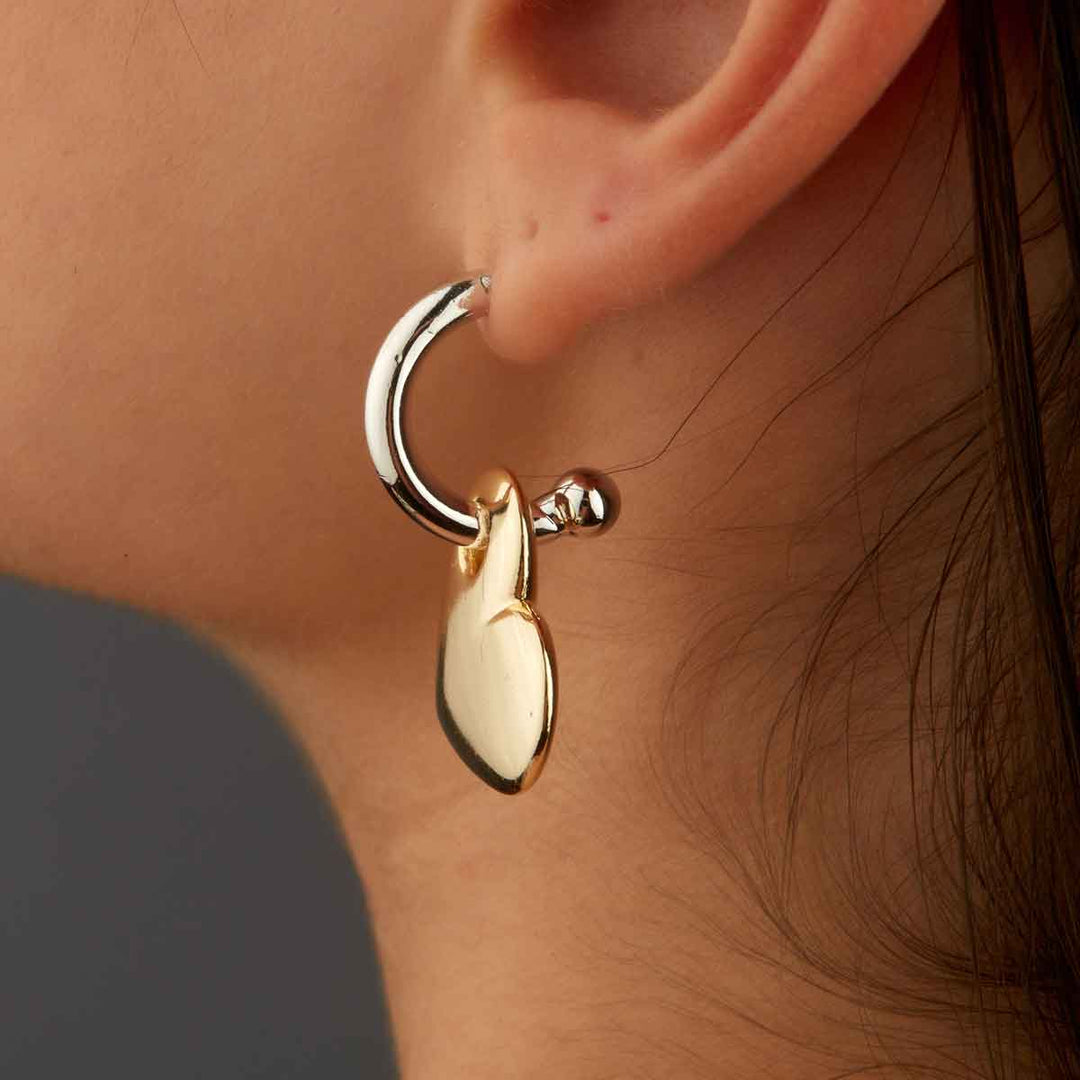 Lovely Heart Dangling Hoogie Earrings