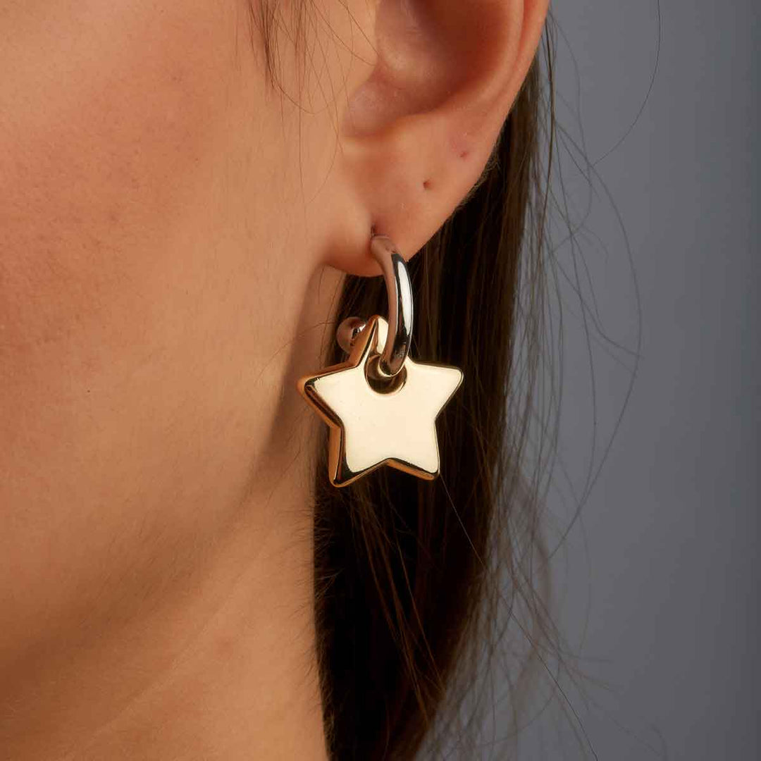 Magic Yıldız Charm Halka Küpe