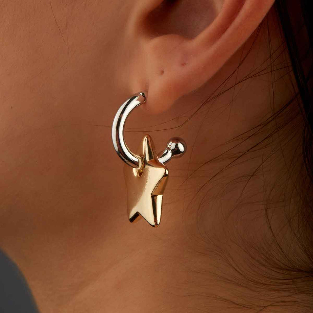 Magic Yıldız Charm Halka Küpe