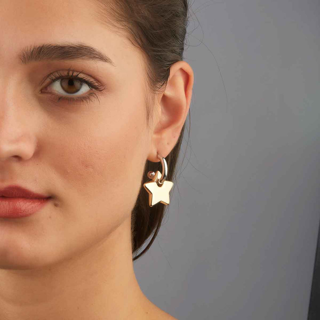 Magic Yıldız Charm Halka Küpe