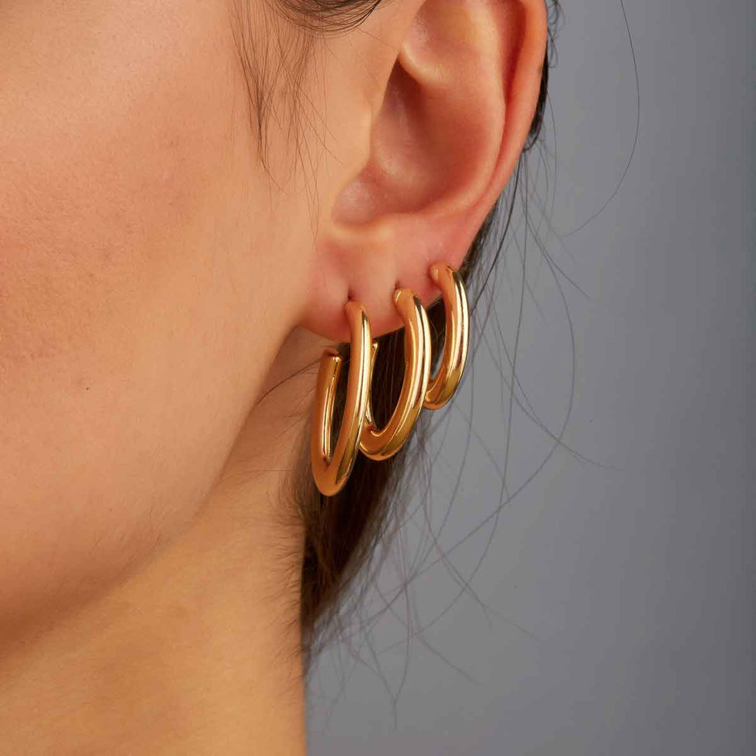 Pixie Oval Halka Küpe