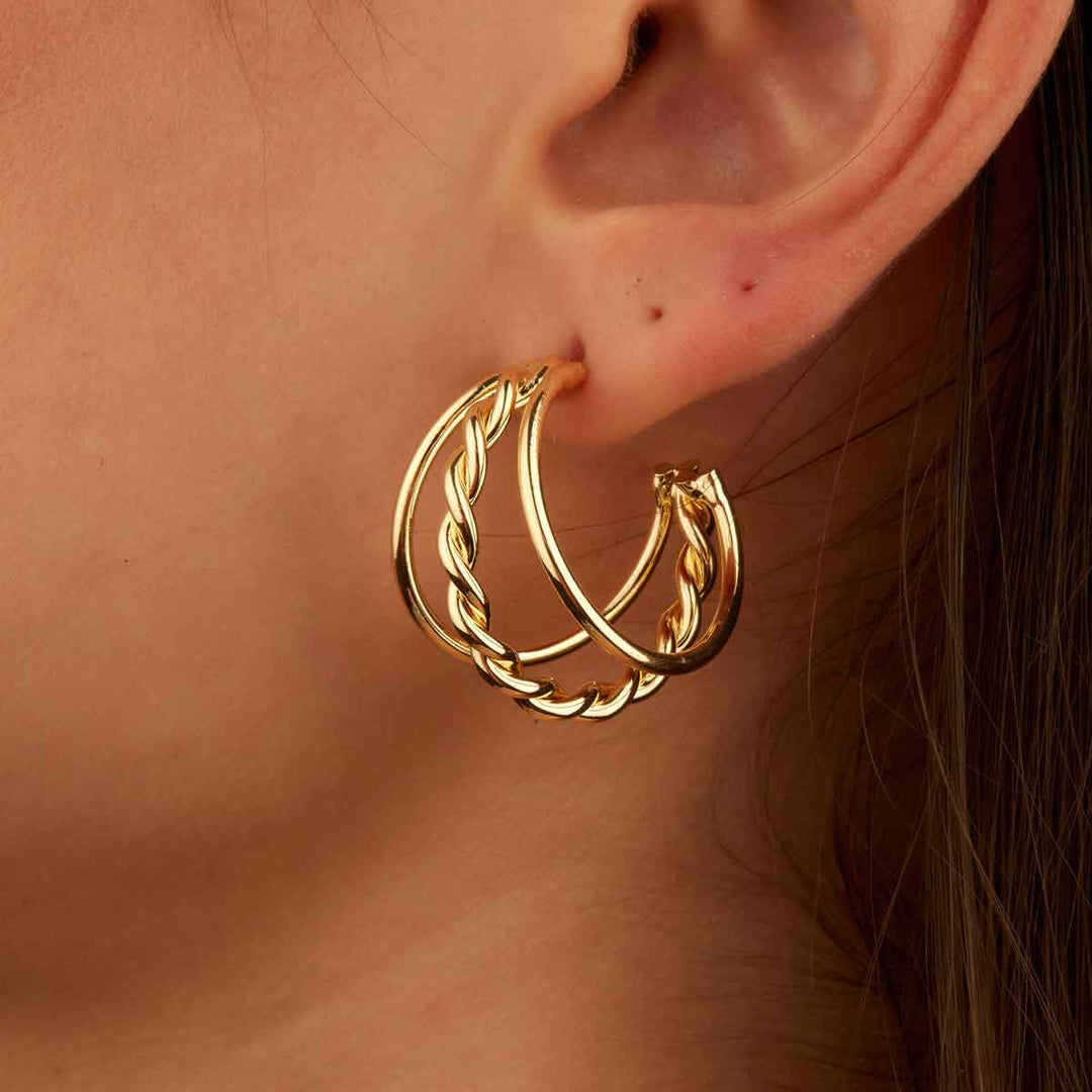Wired 3 in 1 Hoop Earrings
