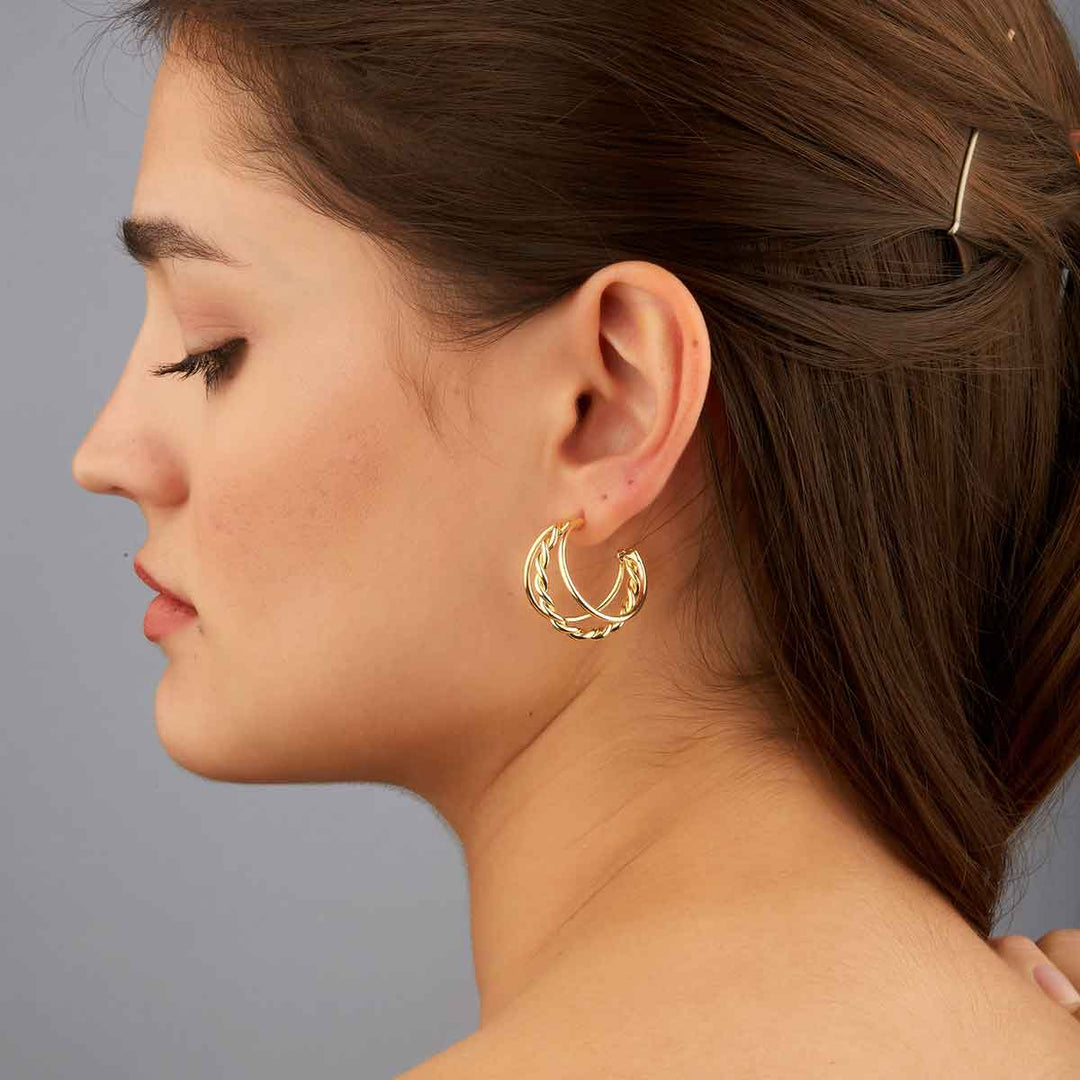 Wired 3 in 1 Hoop Earrings