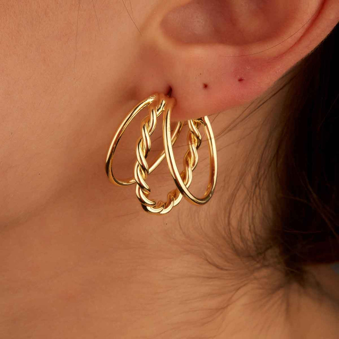 Wired 3 in 1 Hoop Earrings