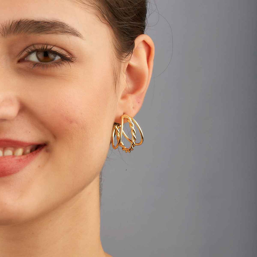 Wired 3 in 1 Hoop Earrings
