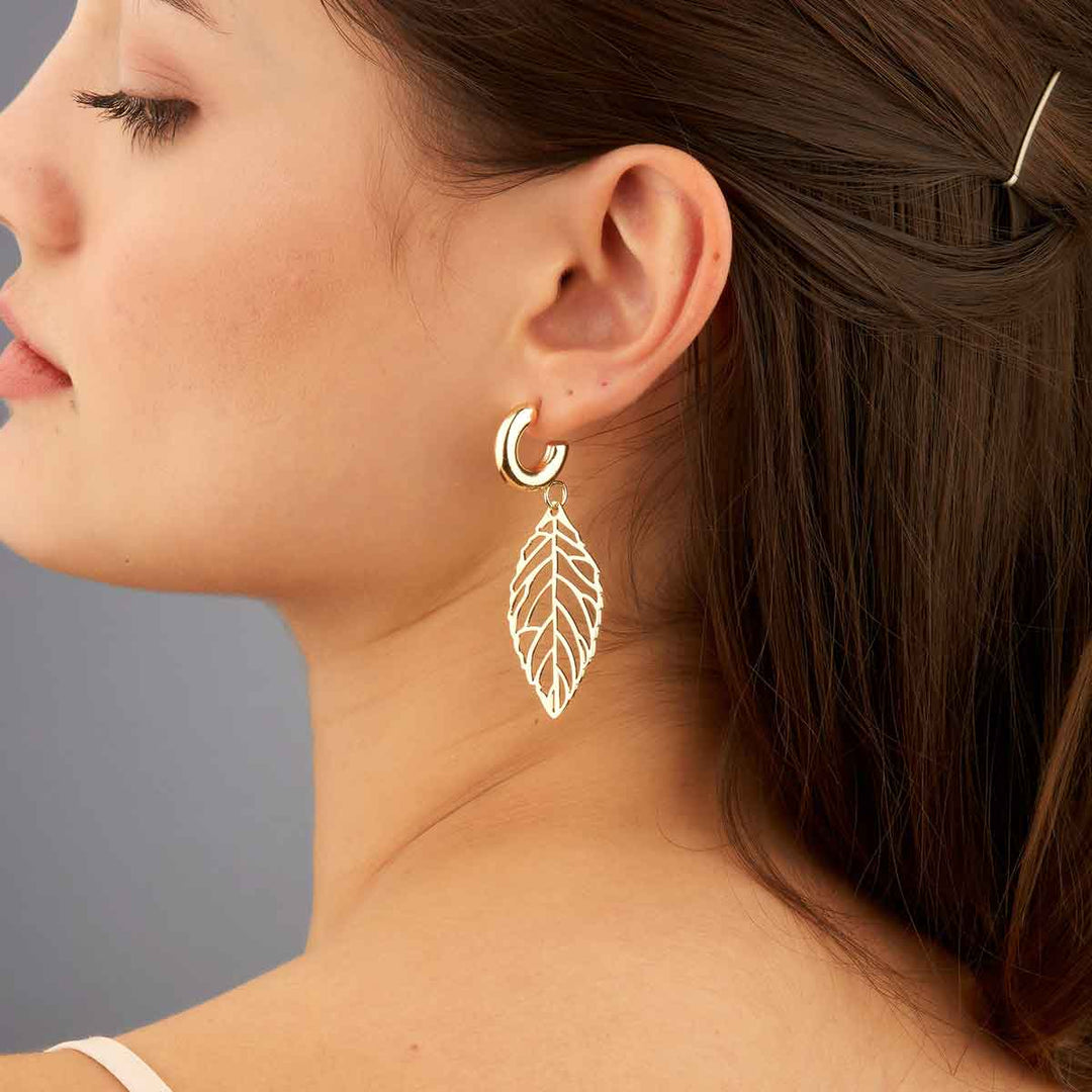 Yaprak Leaves Dangle Drop Earrings
