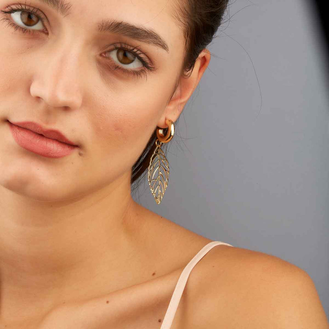 Yaprak Leaves Dangle Drop Earrings