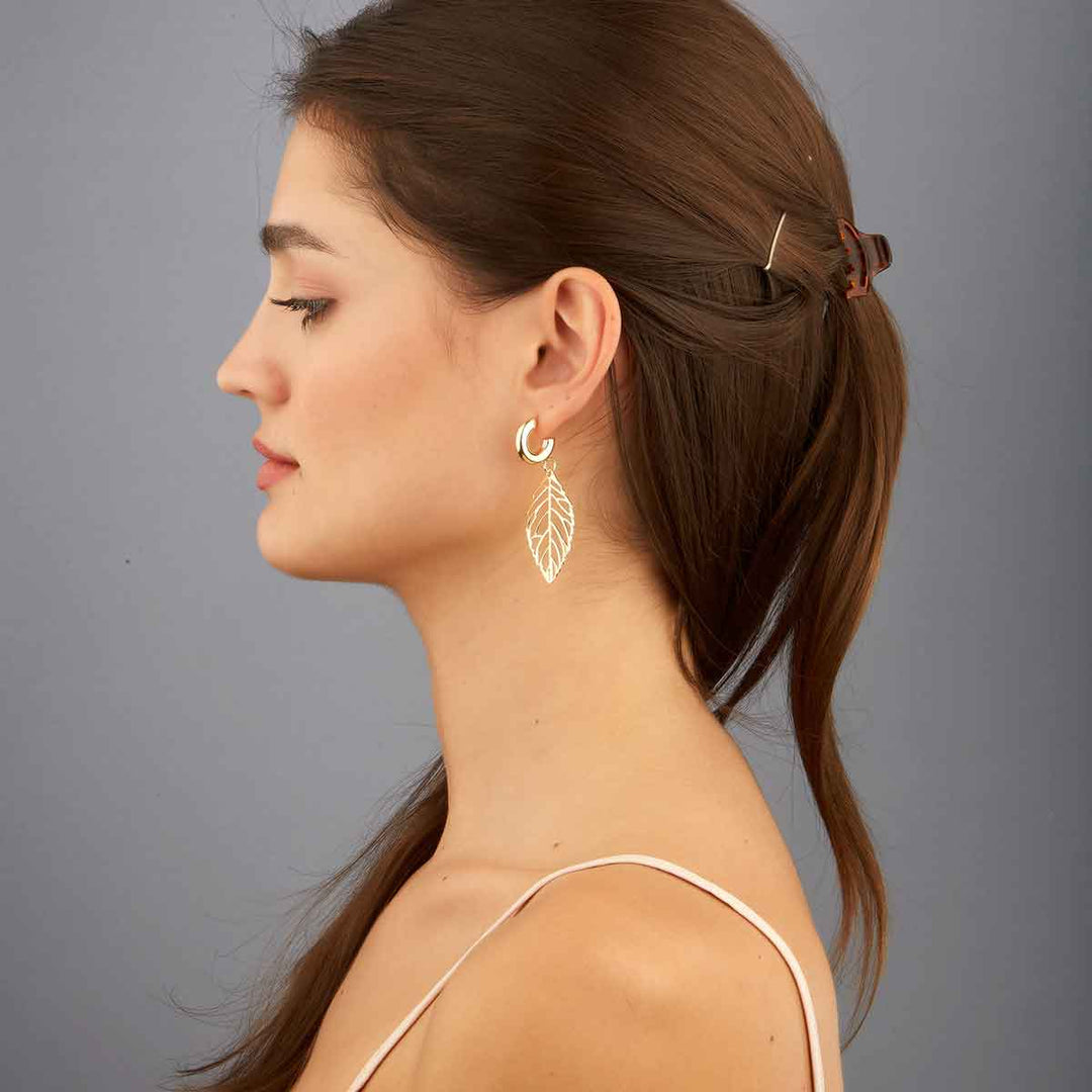 Yaprak Leaves Dangle Drop Earrings