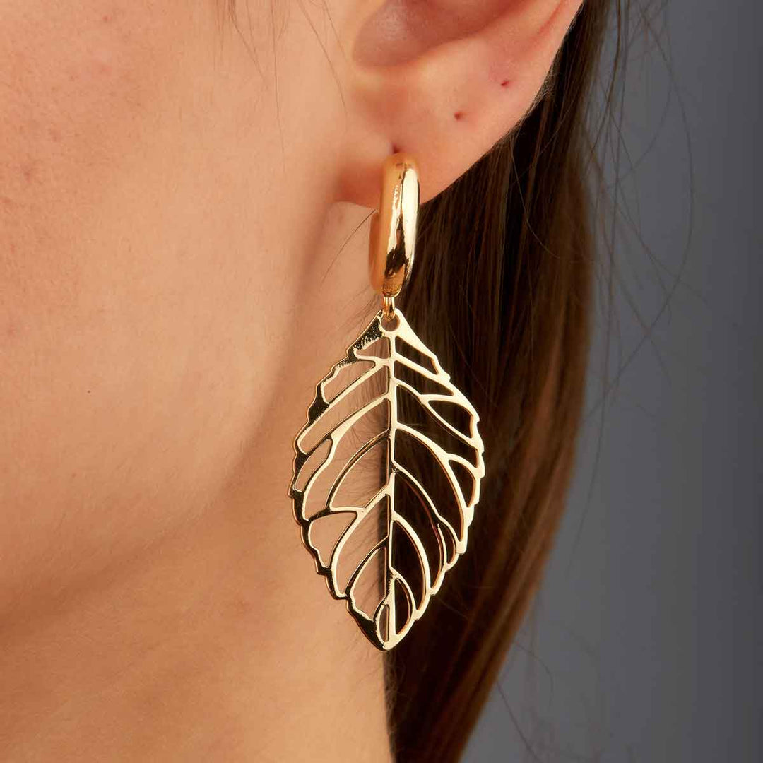 Yaprak Leaves Dangle Drop Earrings