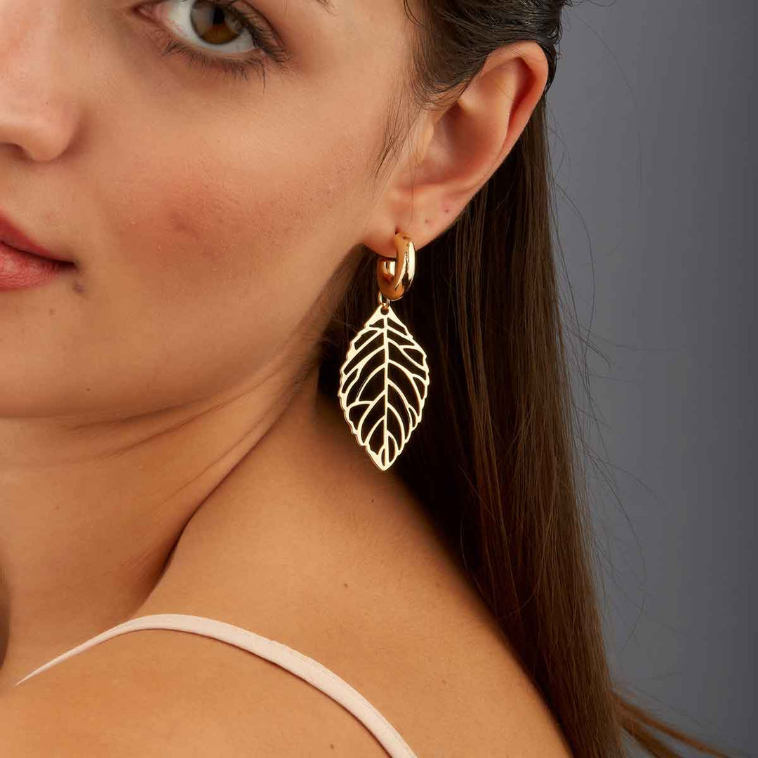 Yaprak Leaves Dangle Drop Earrings