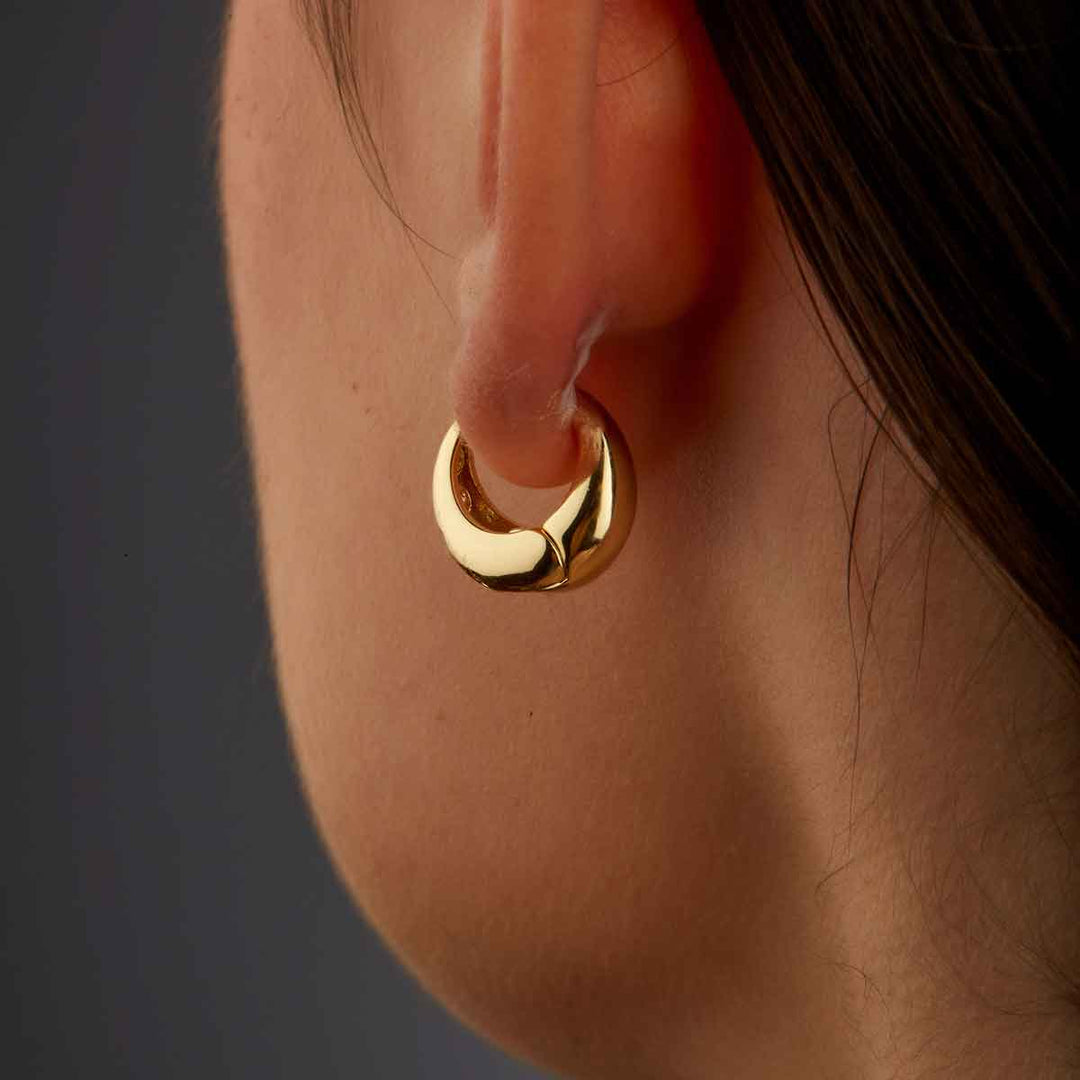 Sin Mini Hoops With Zircon Dots Earrings