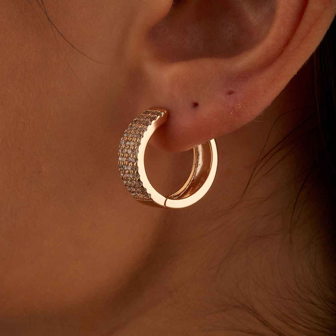 Kea Quadruple Row Hoop Earrings