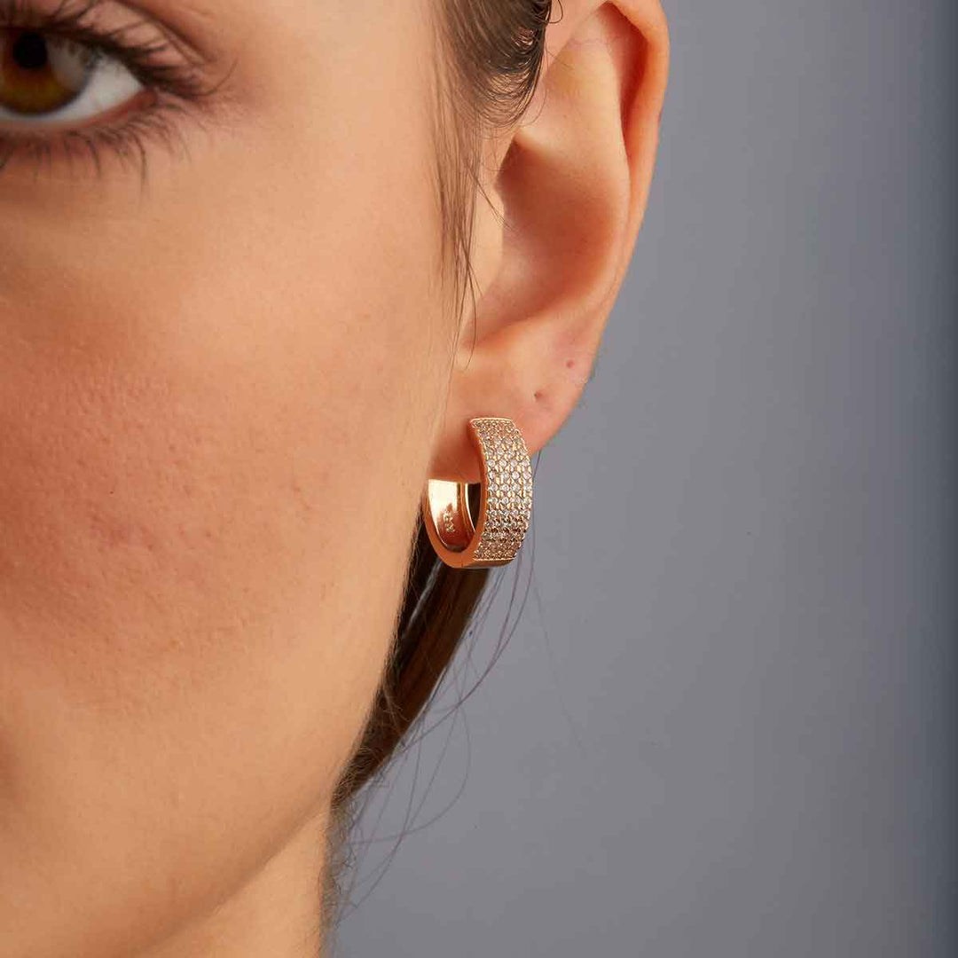 Kea Quadruple Row Hoop Earrings