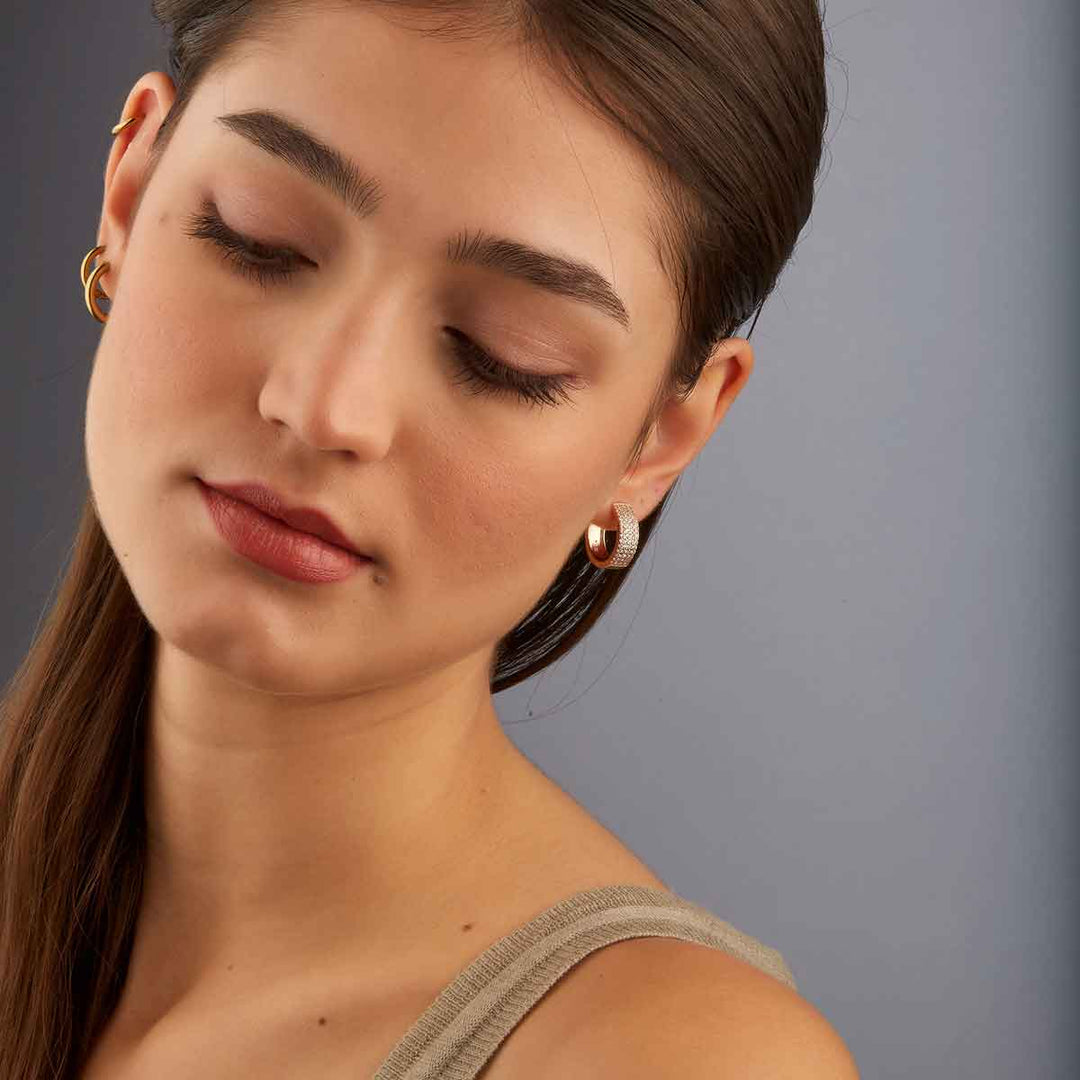 Kea Quadruple Row Hoop Earrings