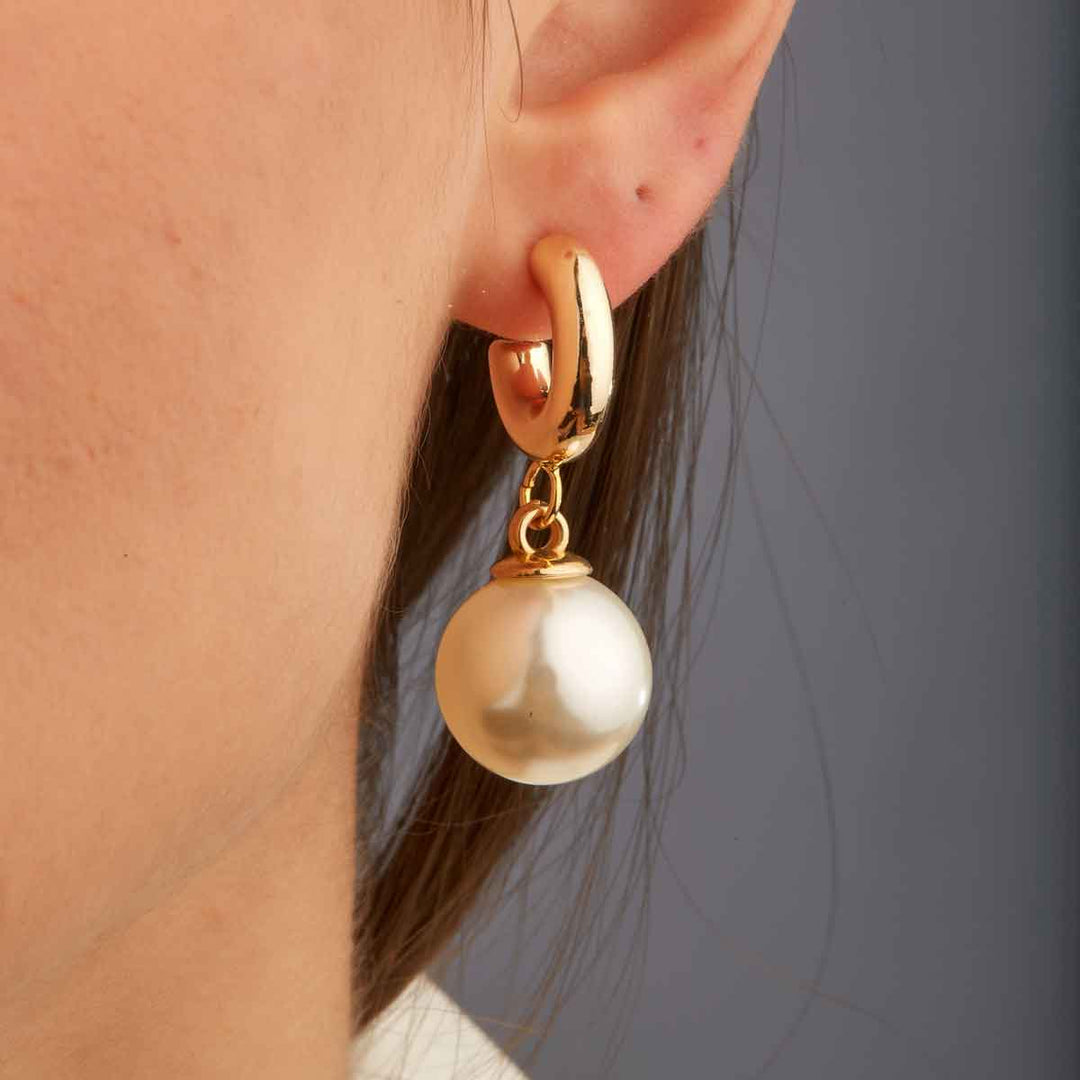 Hailey Pearl Drop Stud Earrings