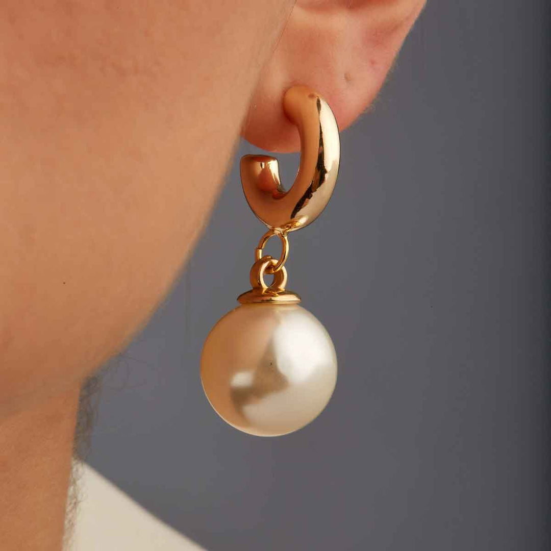 Hailey Pearl Drop Stud Earrings