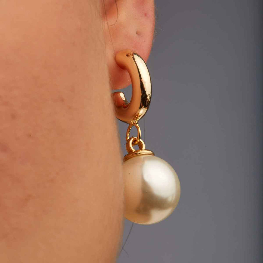 Hailey Pearl Drop Stud Earrings