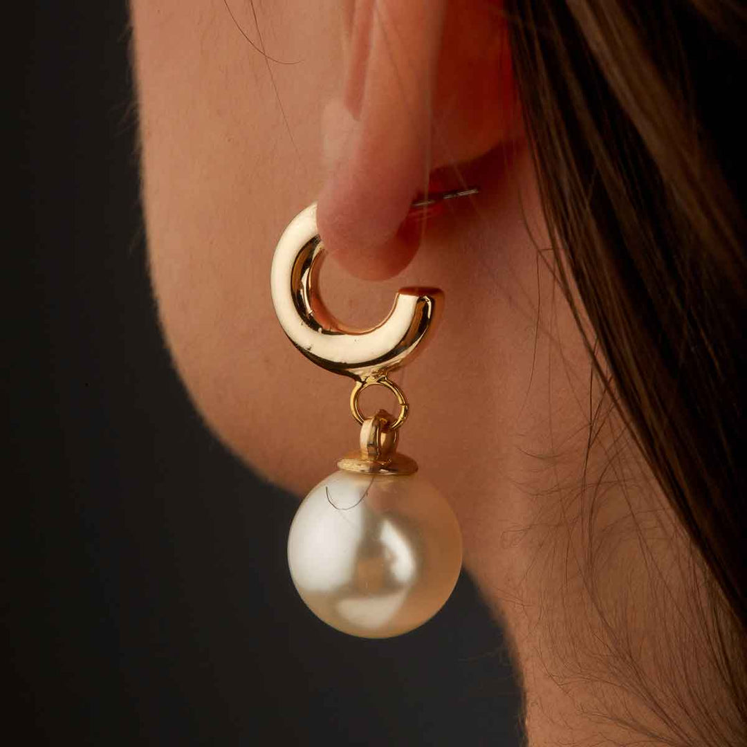 Hailey Pearl Drop Stud Earrings