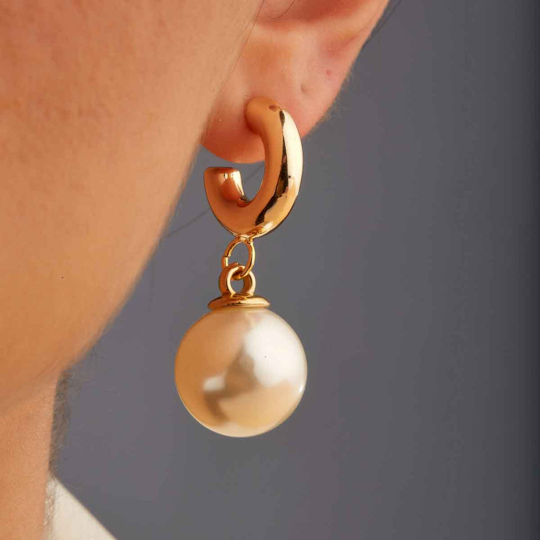 Hailey Pearl Drop Stud Earrings
