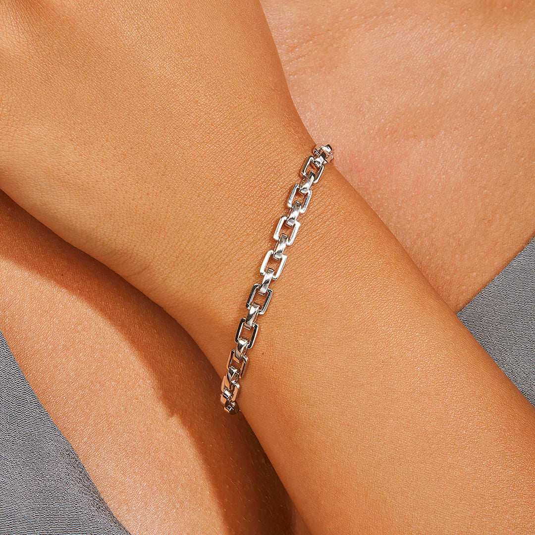 Maya Fancy Square Chain Bracelet