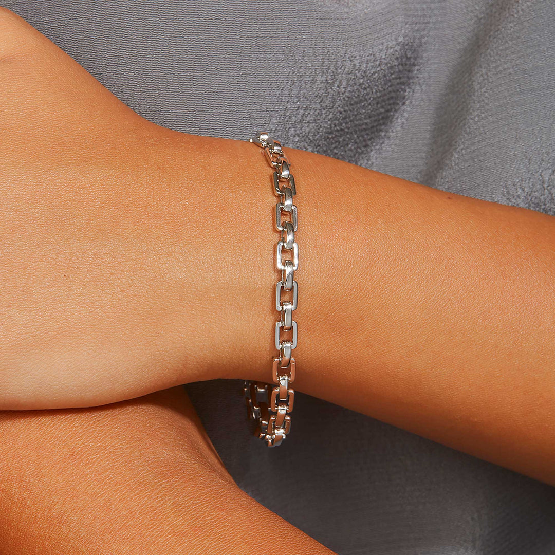 Maya Fancy Square Chain Bracelet
