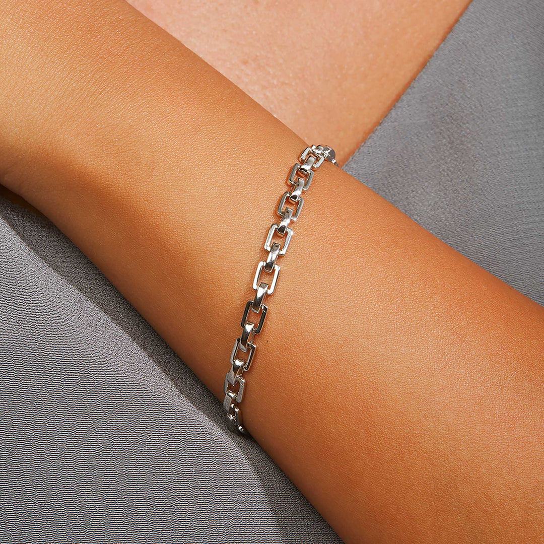 Maya Fancy Square Chain Bracelet