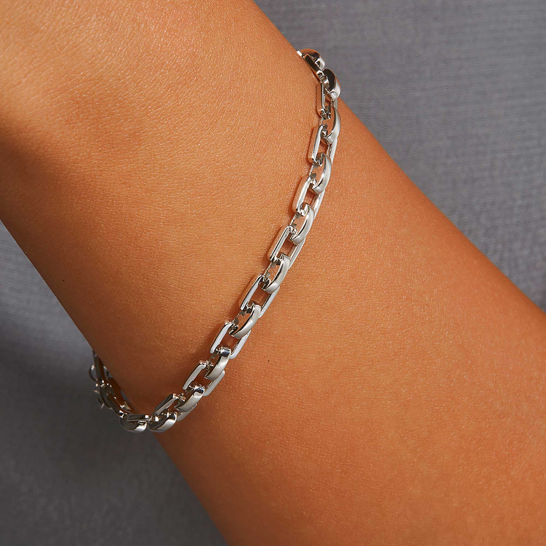 Maya Fancy Square Chain Bracelet