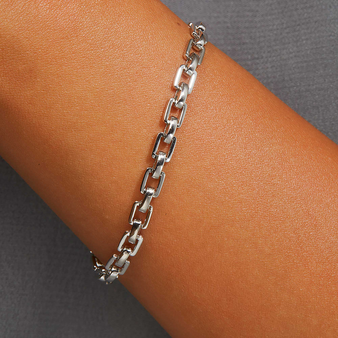 Maya Fancy Square Chain Bracelet