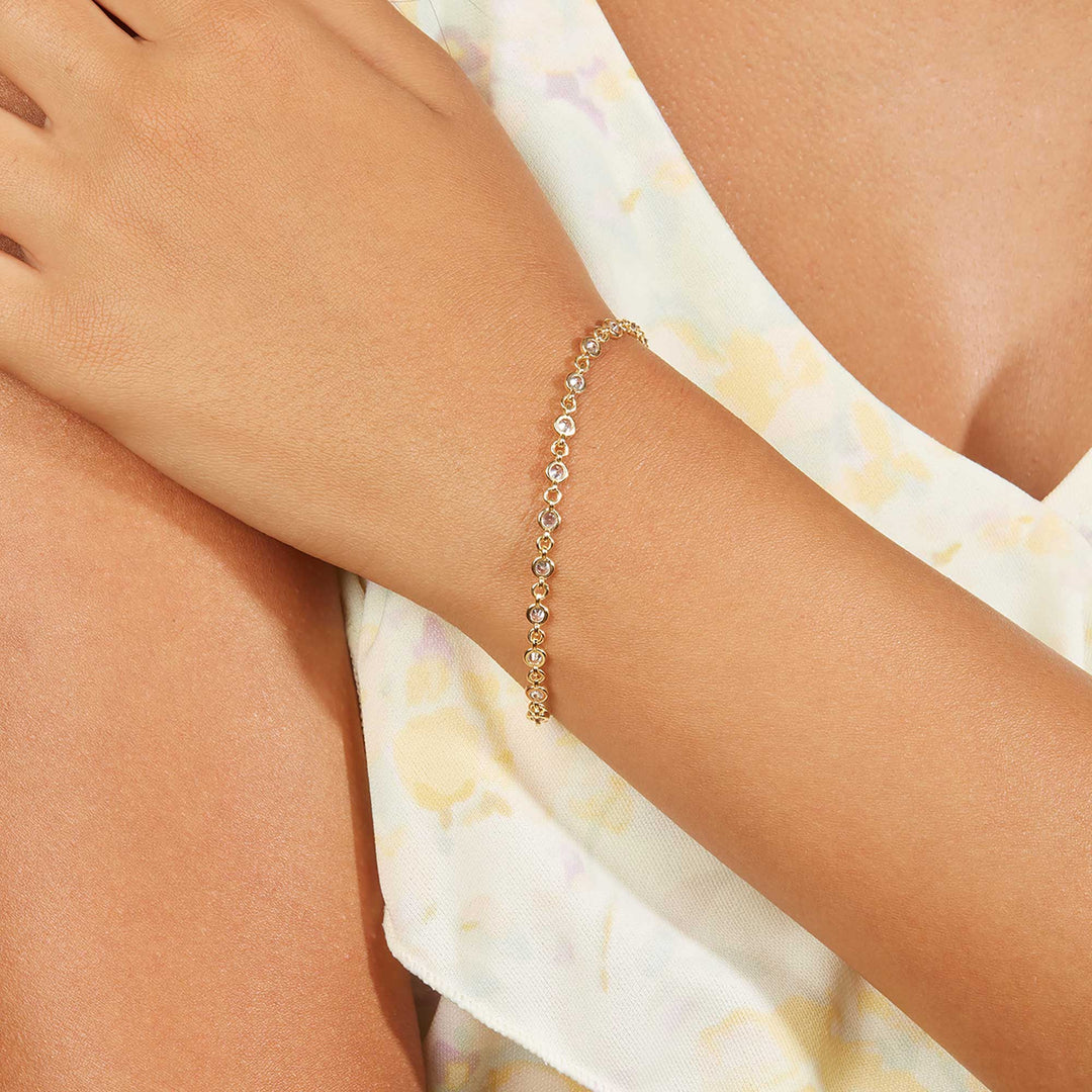 Mina CZ Diamond Station Bracelet