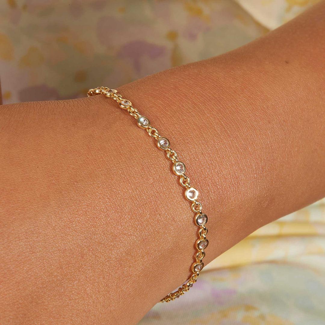 Mina CZ Diamond Station Bracelet