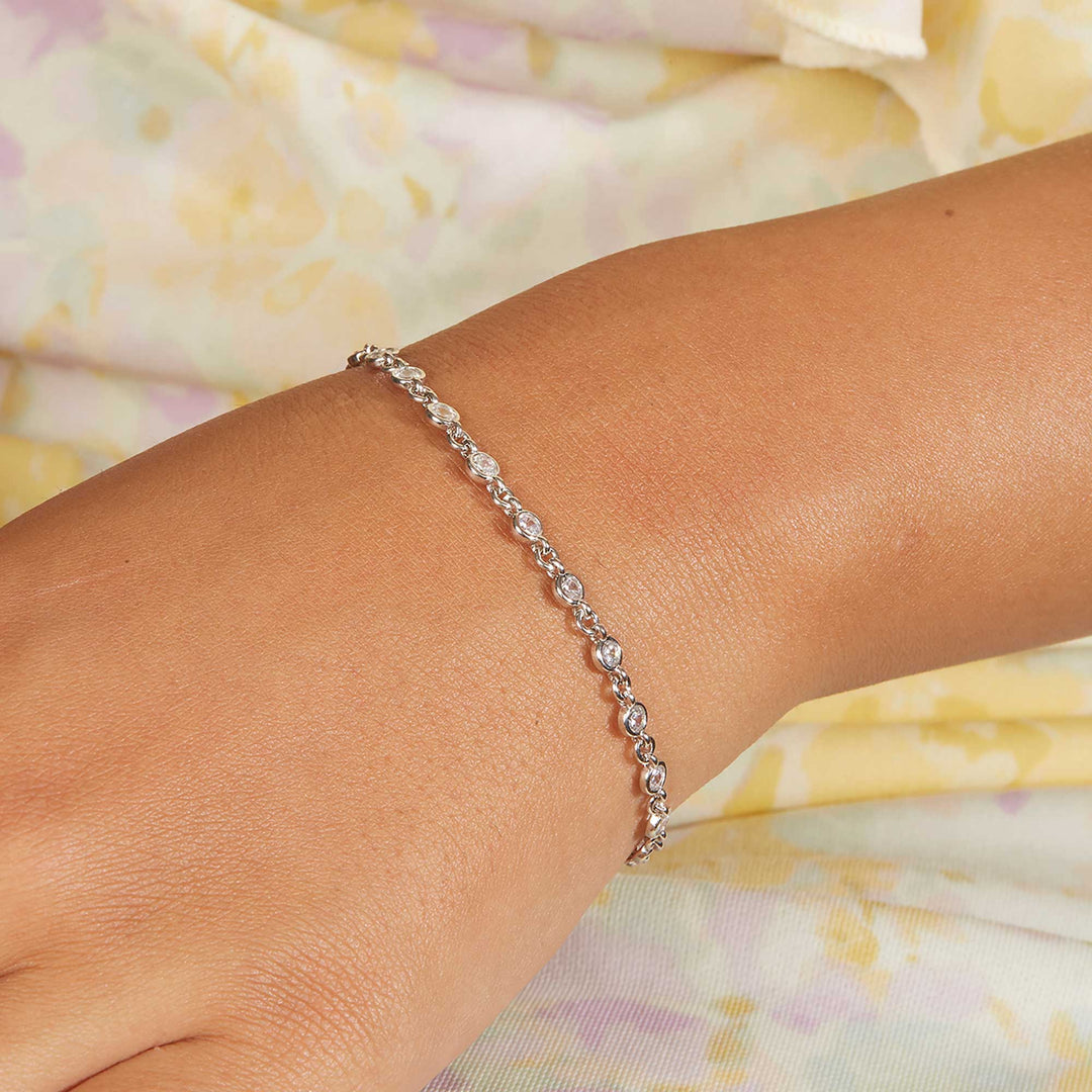Mina CZ Diamond Station Bracelet