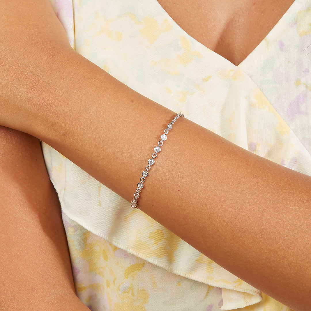 Mina CZ Diamond Station Bracelet
