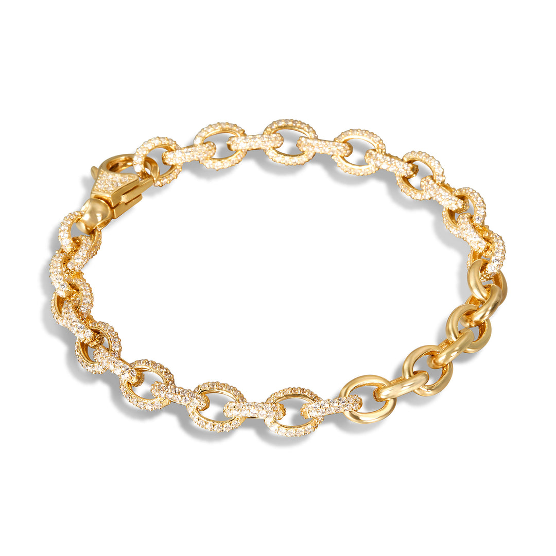 Lia CZ Pave Cable Chain Bracelet