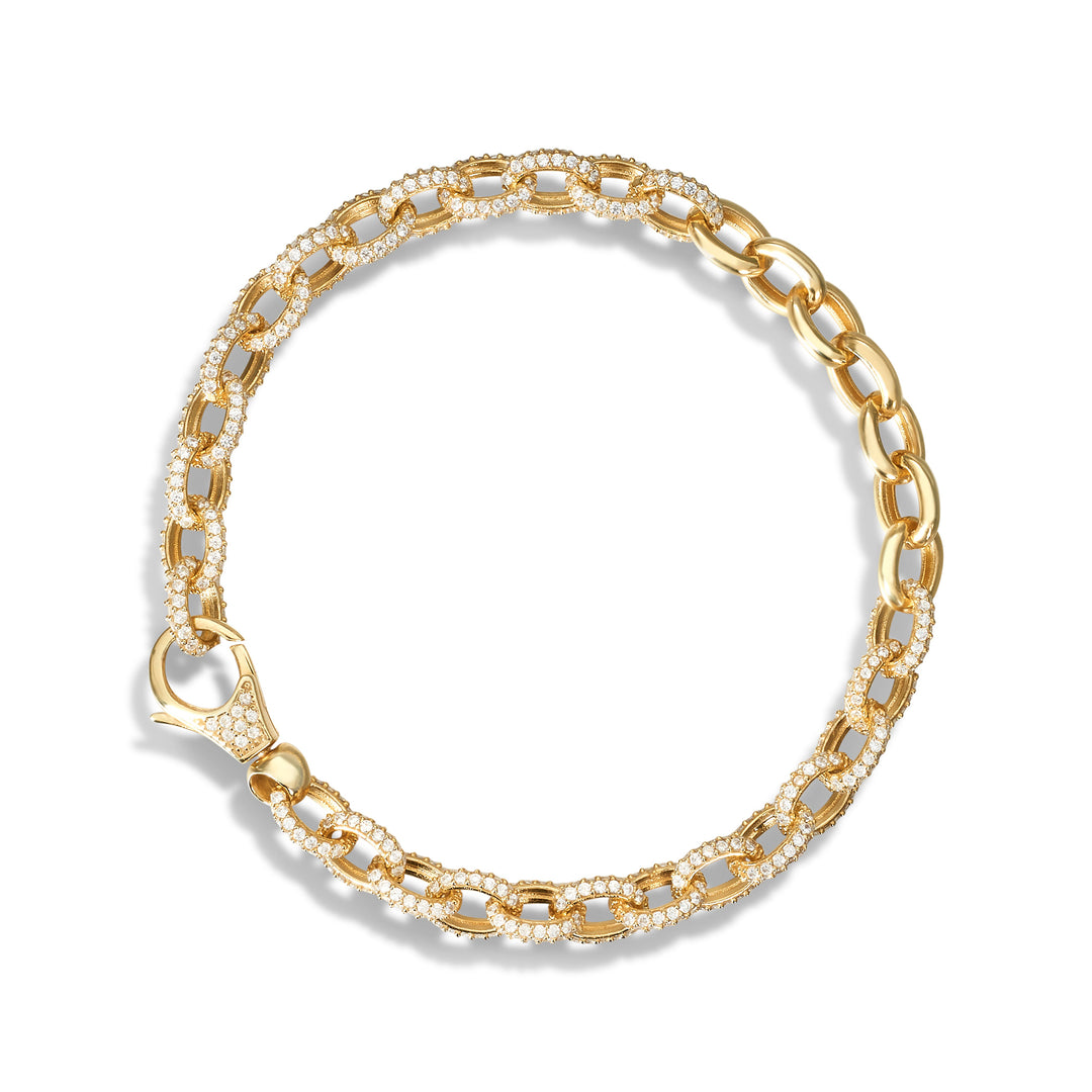 Lia CZ Pave Cable Chain Bracelet