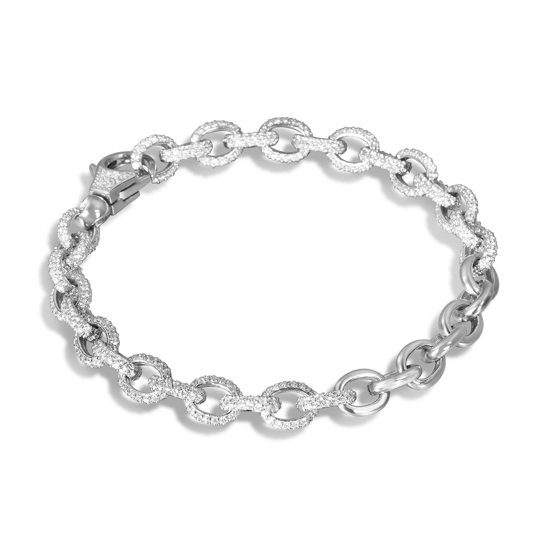Lia CZ Pave Cable Chain Bracelet