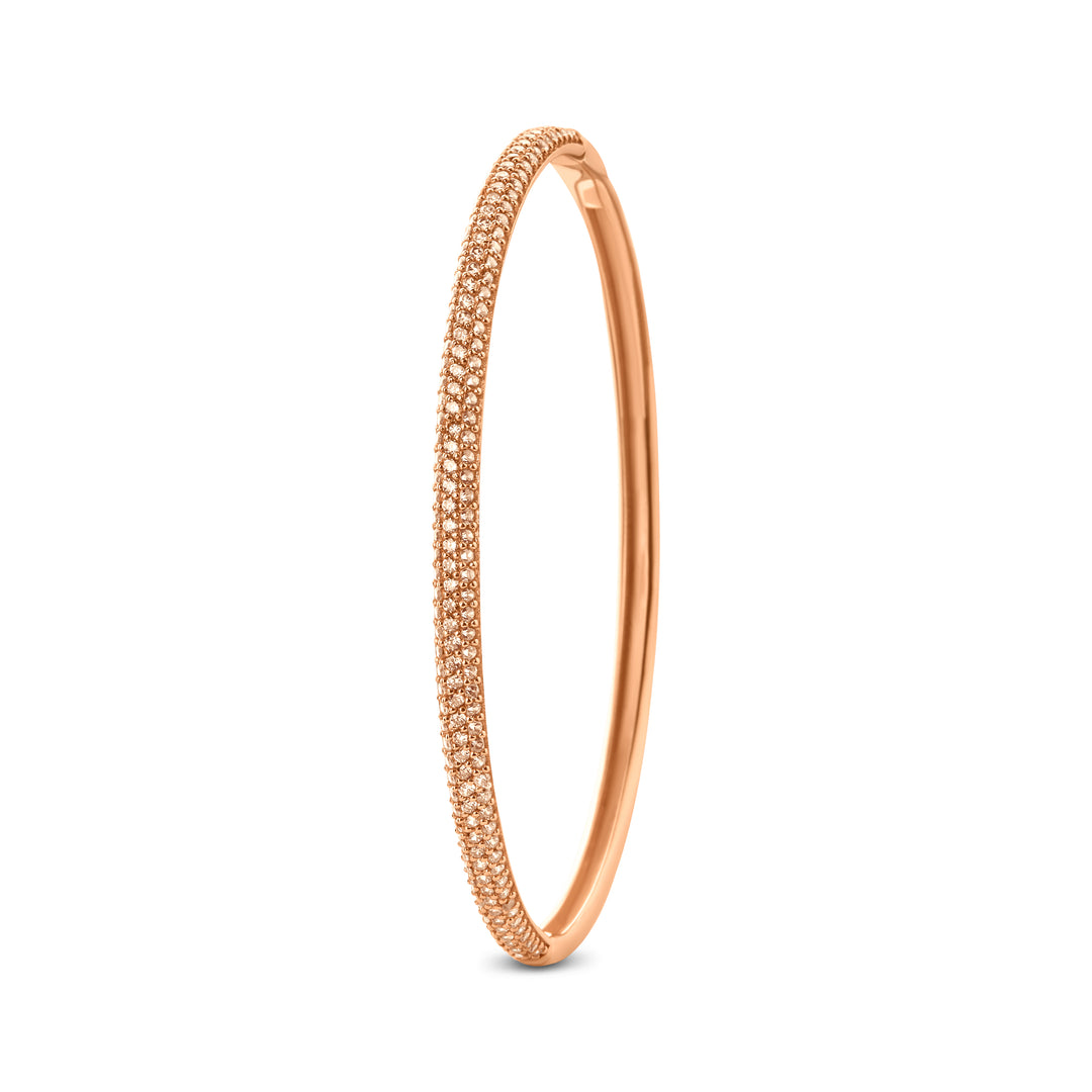 Sunshine Pave Bangle Bracelet - Champaigne