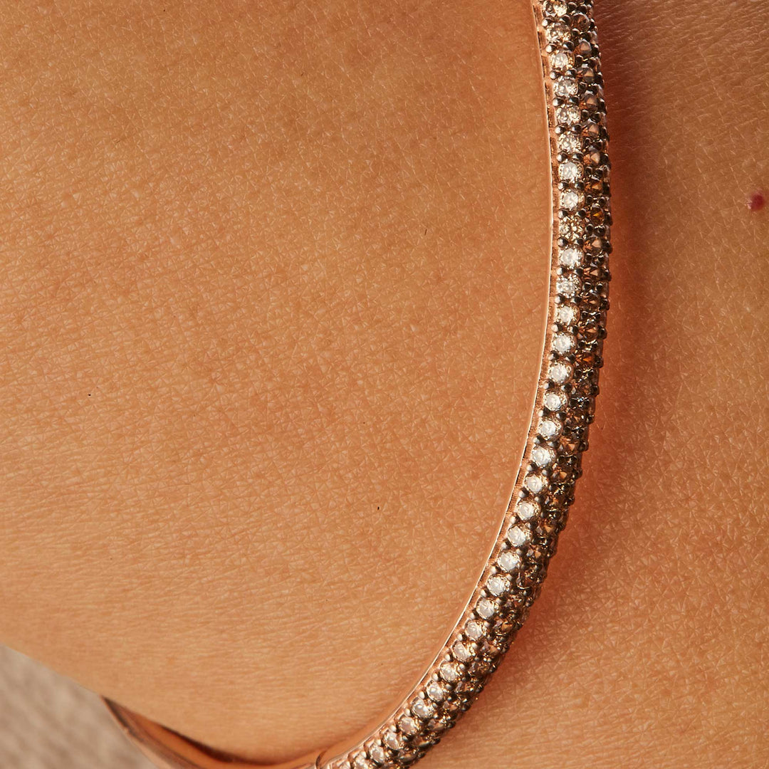 Sunshine pave Bangle Bracelet - Latte
