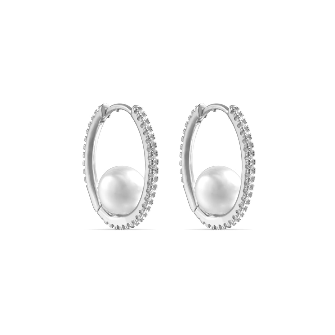 Margola Pearl Endless Huggie Hoop Earrings