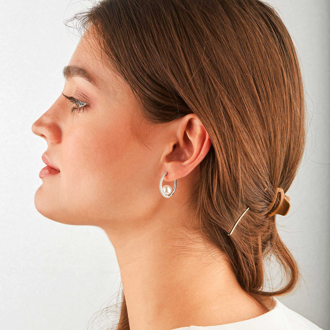 Margola Pearl Endless Huggie Hoop Earrings