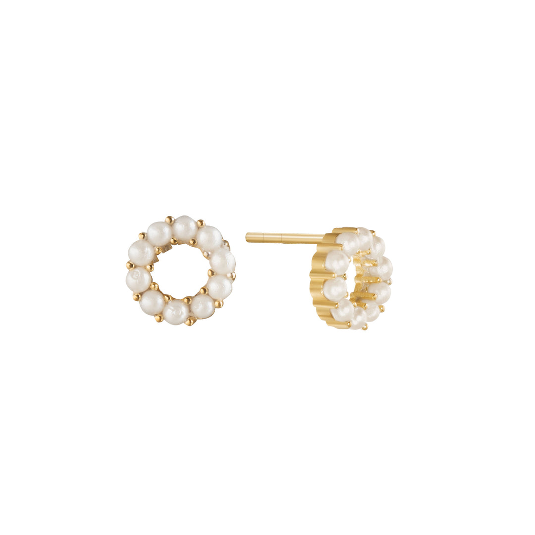 Perola Mini Pearl Circle Stud