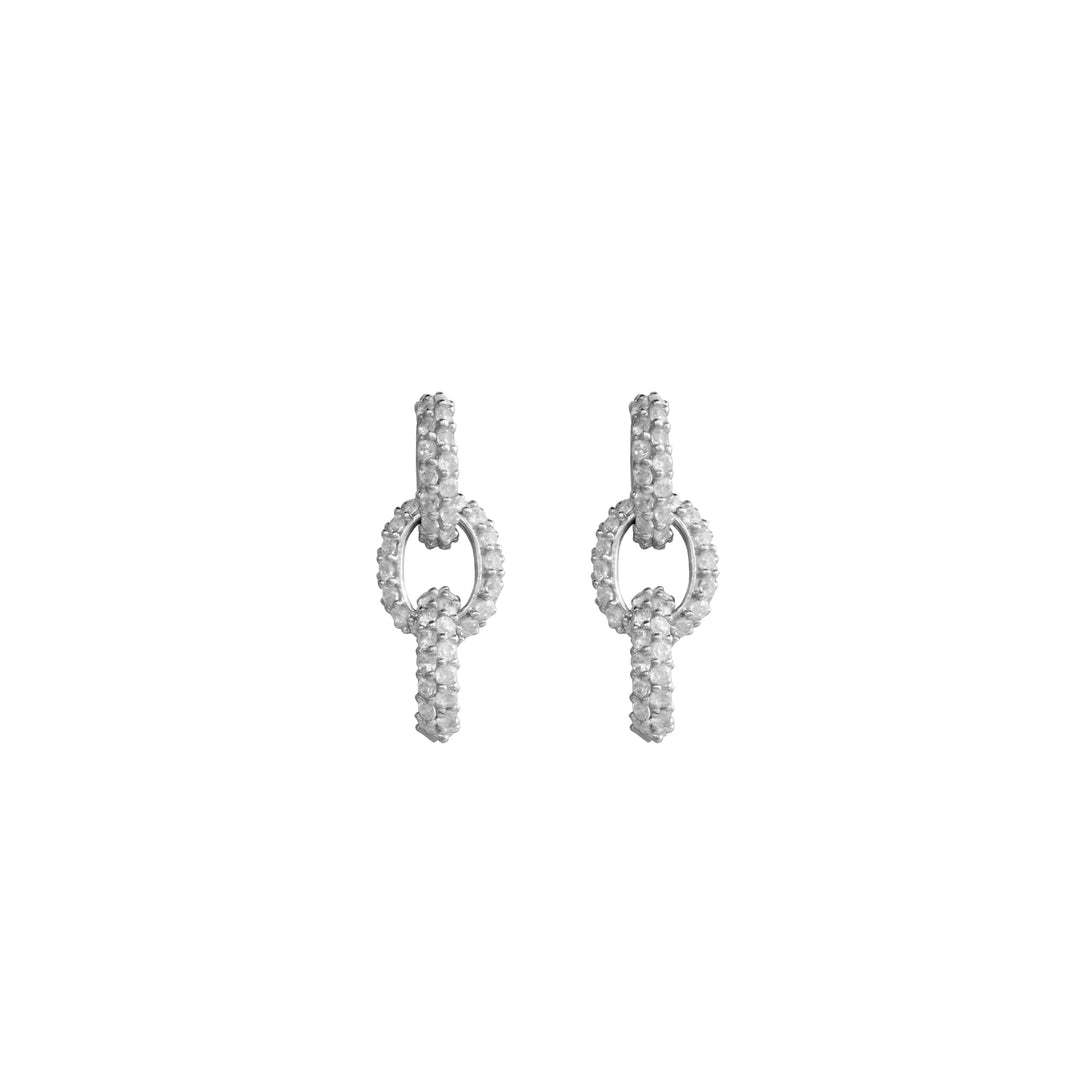 Luna Link Chain Drop Stud - Small