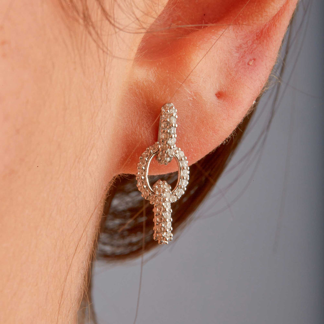 Luna Link Chain Drop Stud - Small