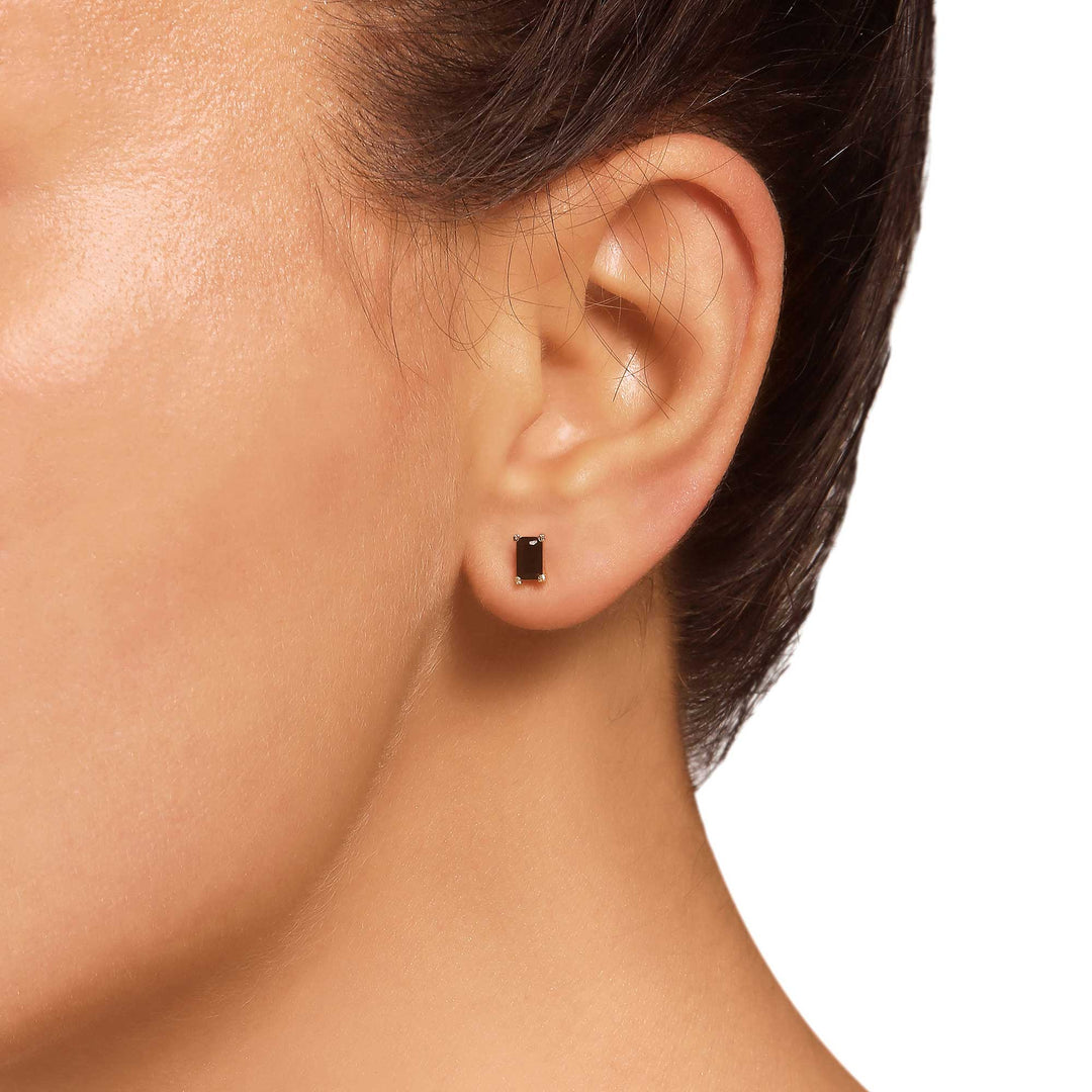 Sophia CZ Baguette Stud - Black