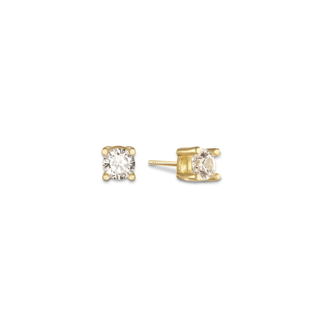 Beryl Solitare Stud Earrings - Small