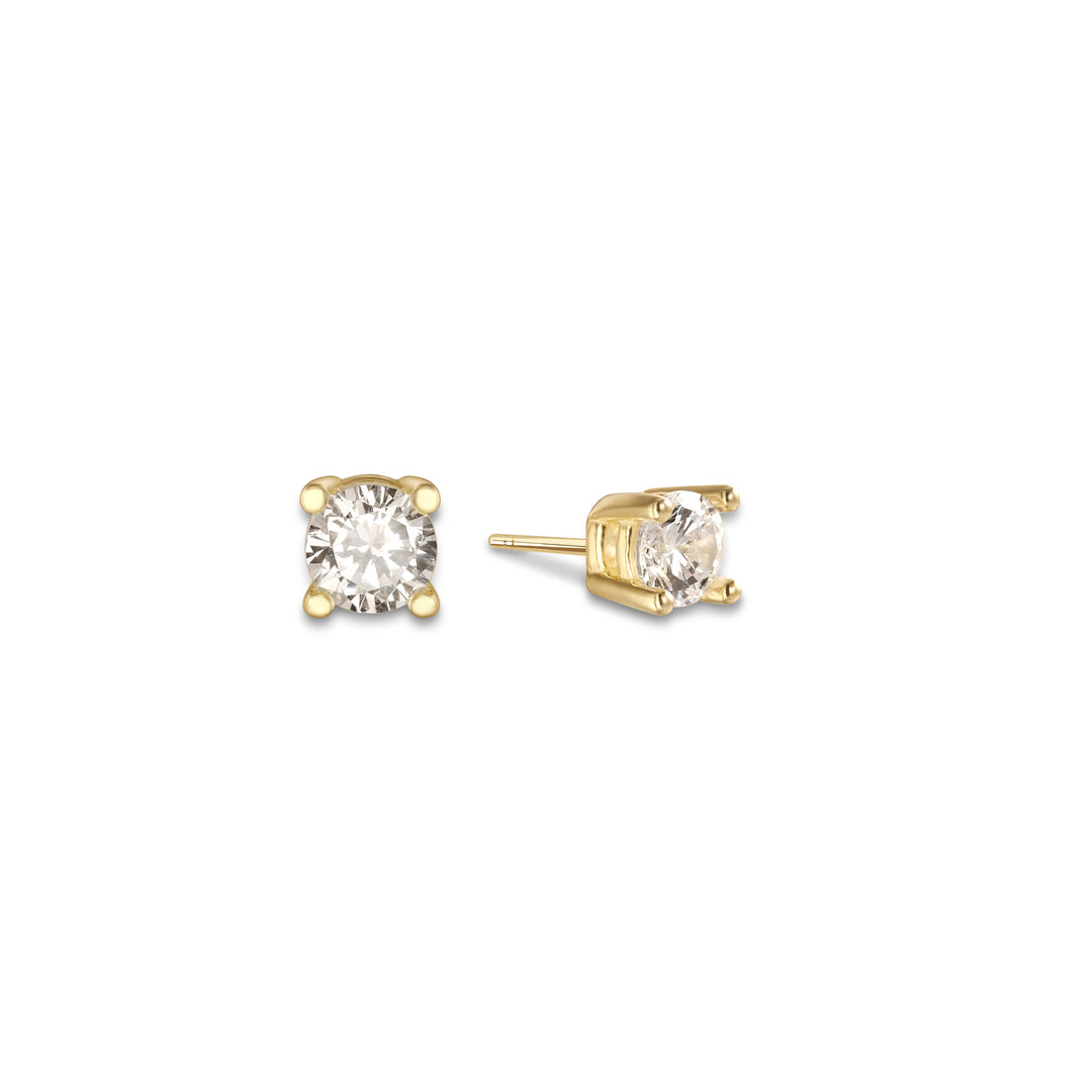 Sphene Solitare Stud Earrings - Small