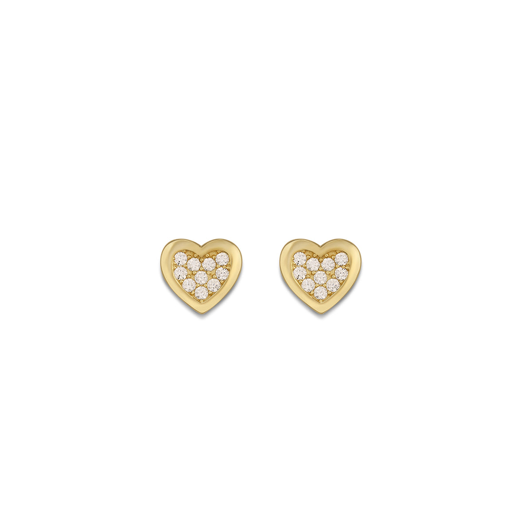 Zemra Heart Pave Stud
