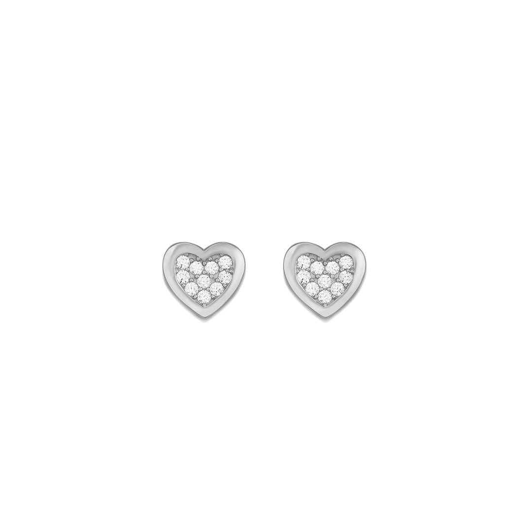 Zemra Heart Pave Stud